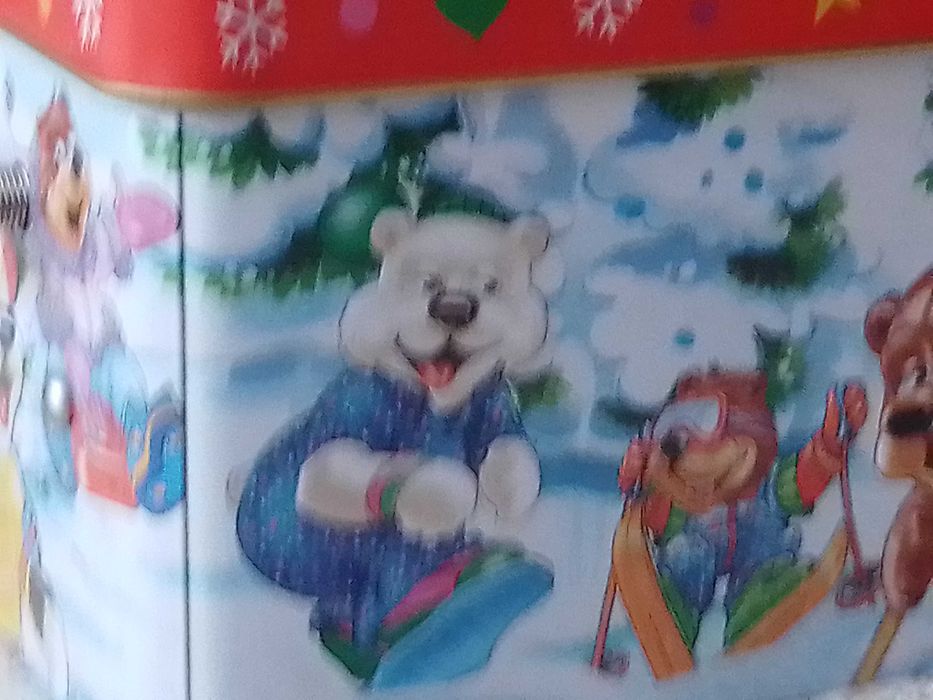 Śliczna metalowa puszka z pozytywką - bdb !!