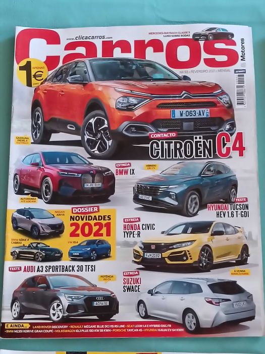 4 x revistas , carros