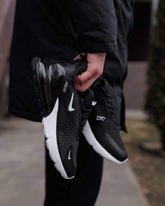 ТОП! Кросівки Nike Air Max 270 Black White 37 38 39 40 41 45
