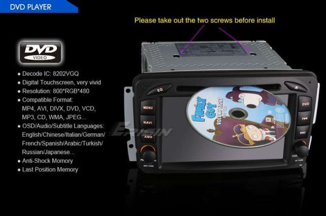 Android 8.1 Autoradio CD GPS Mercedes BENZ C200 W203 CLK W209 Viano Vi