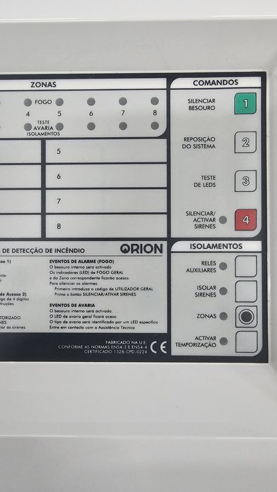 Caixa de Central de Detenção de Incêndios ORION
