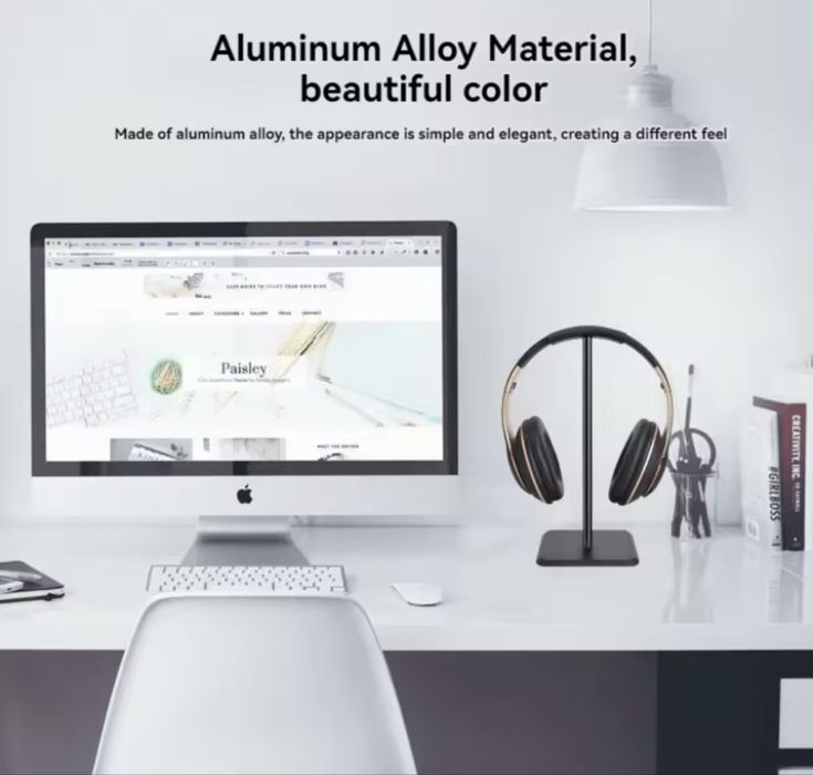 Підставка під навушники. Біла.