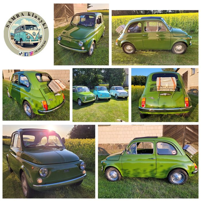 Fiat 500-Auto do ślubu, filmu, na sesje świąteczne, SAMBA klasyki