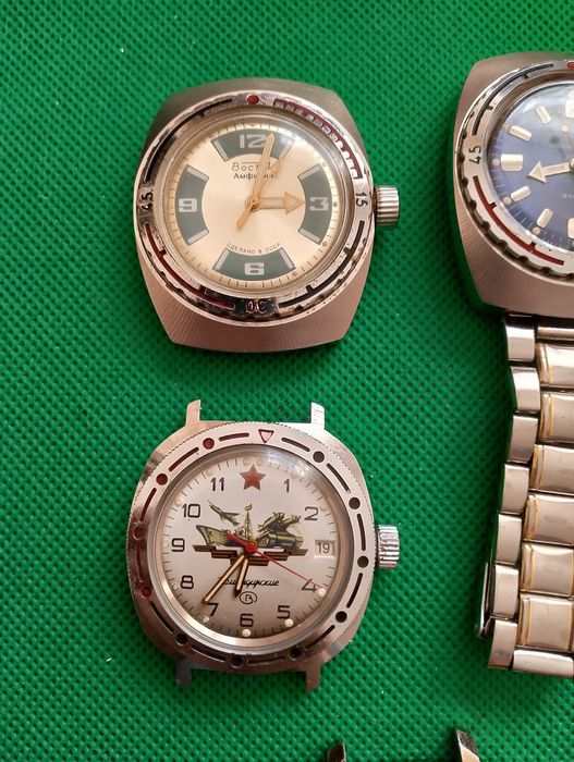 Годинник СРСР Восток бочка амфібія командирські обслужені майстром
