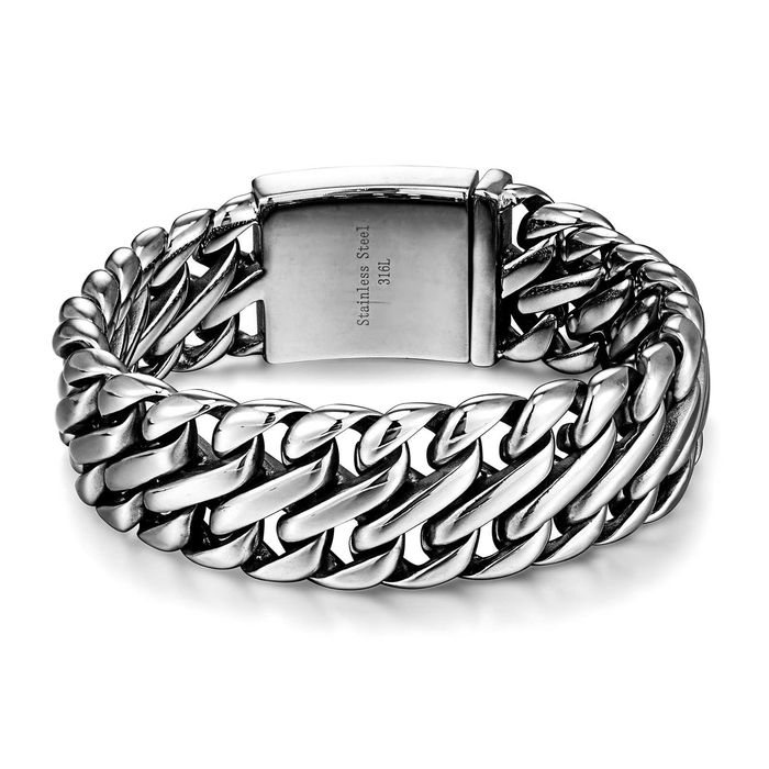 Масивний чоловічий браслет медична сталь ширина 23мм довжина 23.5см