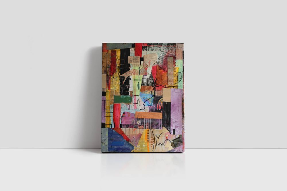 Obraz na płótnie "Abstrakcyjne Linie i Kolory" 60x80 cm