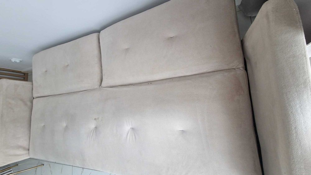 Sofa rozkladana welurowa