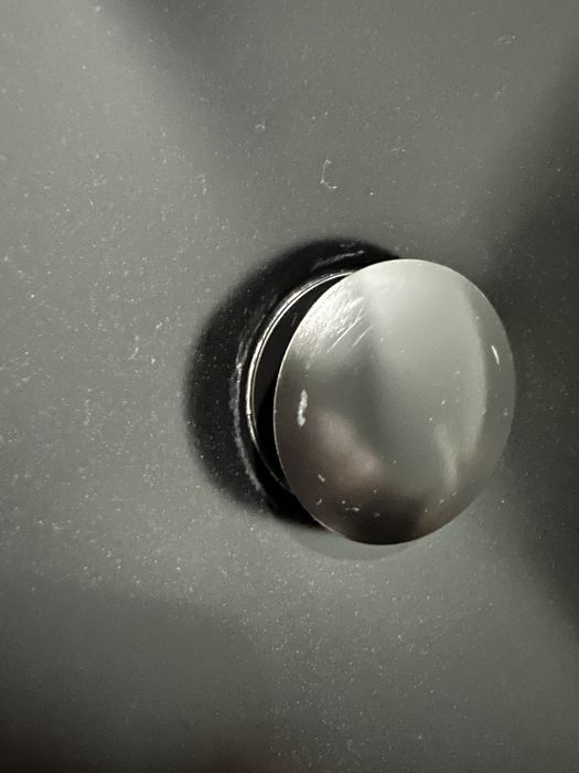 Mexen umywalka nablatowa z konglomeratu, czarna, niska