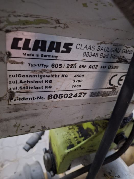 zgrabiarka Claas Liner 3000 zamiana