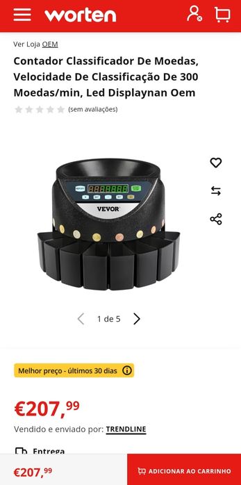 Contador Classificador De Moedas, Velocidade De Classificação De 300 M