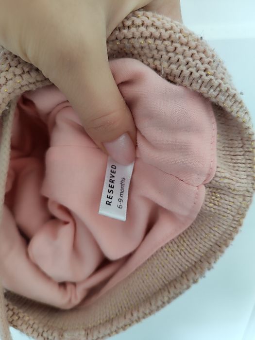 Różowa Czapka zimowa Reserved 6-9 miesięcy