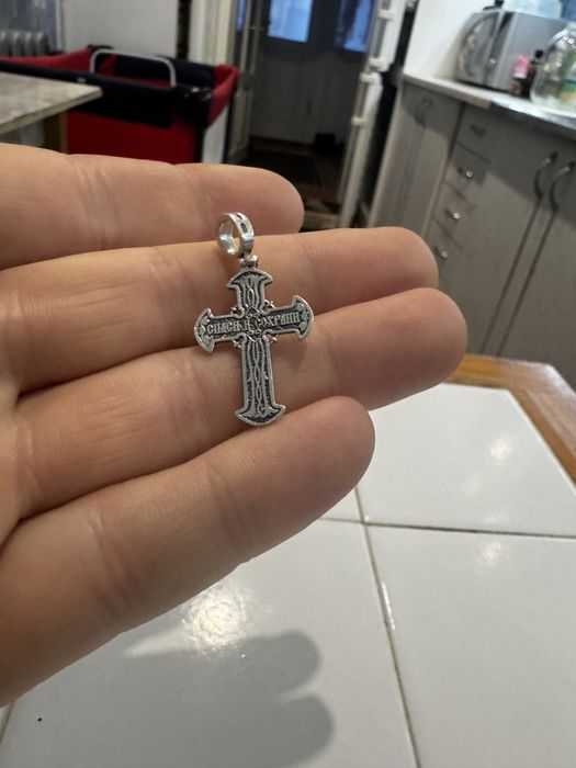 Хрестик Срібло 925 Проба 3 г з Чорнінням