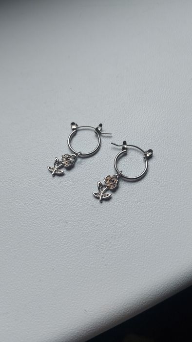 Posrebrzane kolczyki