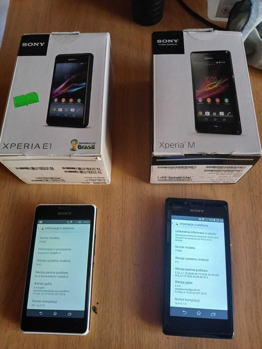 Telefony Sony XPERIA E1, M