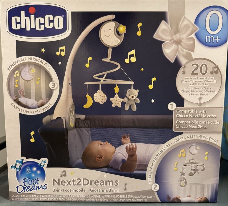 Карусель Chicco First Dreams з іграшками Next2Dreams