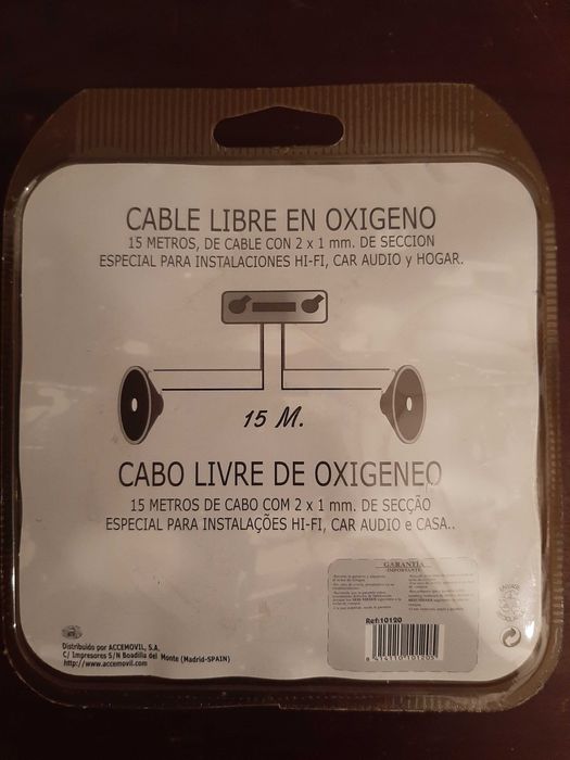 Bobine de cabo audio 15m