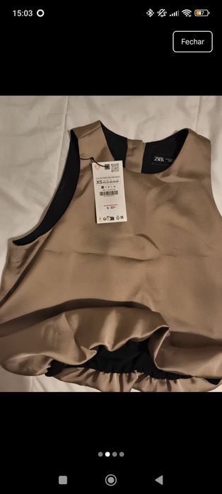 Top balão Zara novo
