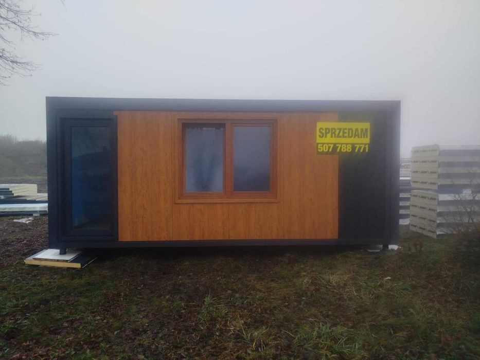 Pawilon usługowo-handlowo-mieszkalny 6x3 NOWY z płyty warstwowej 100mm