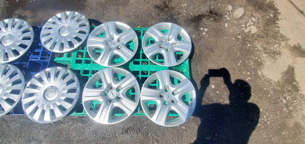 Структурні диски з ковпаками 5 110 R16 Opel Astra, Vectra, Meriva 6,5J ET39, Оригінал GM