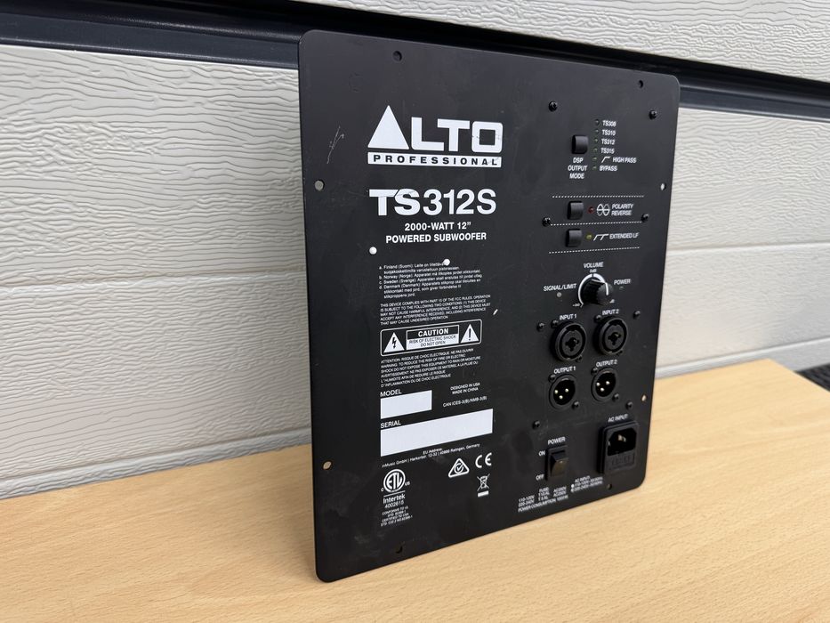 Wzmacniacz alto ts 312 sub uszkodzony bije bezpiecznik okazja 315 s