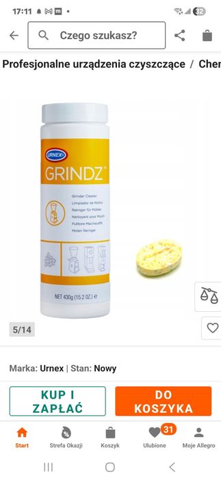 Granulat do czyszczenia młynka w ekspresach  Urnex