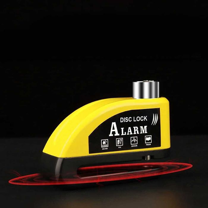Cadeado Alarme Disco Moto 110dB Recarregável USB