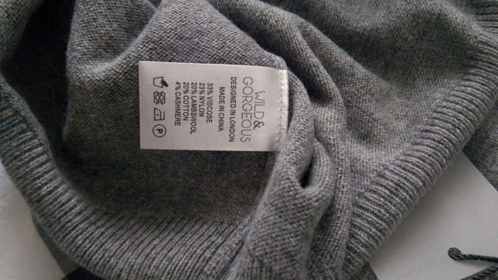 Sweterek sweter dla dziewczynki Wild & Gorgeous 8/9 lat szary