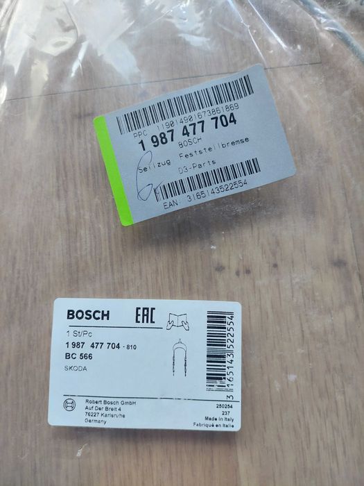 Cabo de travão de mão BOSCH para Skoda Octavia 1