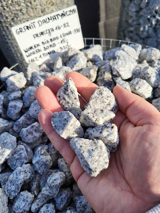 Grys Granit Dalmatyńczyk 8-16, 16-22 Kamienie ogrodowe dekoracyjne ozdobne akwarium