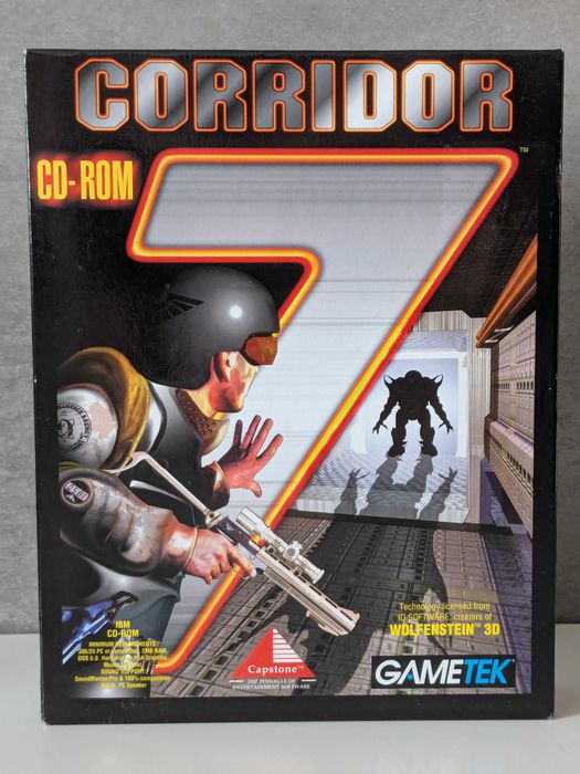 Corridor 7 Alien Invasion gra BIG BOX PC EN silnik Wolfenstein 3D 1994
