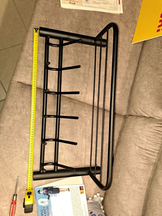 Metalowy czarny wieszak na ścianę 63cm loft