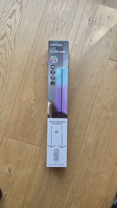 Nowa Lampa Podłogowa Narożna LED GRUNDIG RGB 140cm Pilot TWS