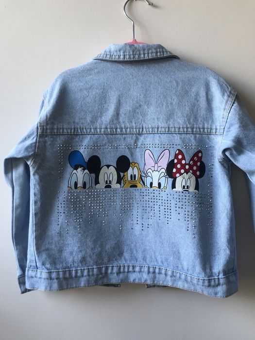 Zara 104 110 Disney Minnie Daisy kurtka katana jeansowa pudełkowy krój