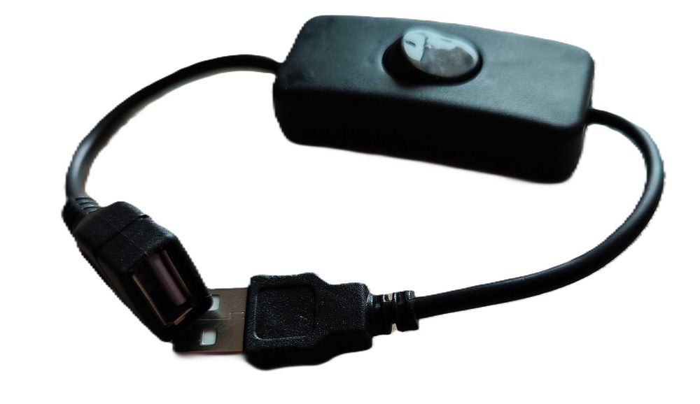 Cabo USB (conector macho/fêmea) com on off