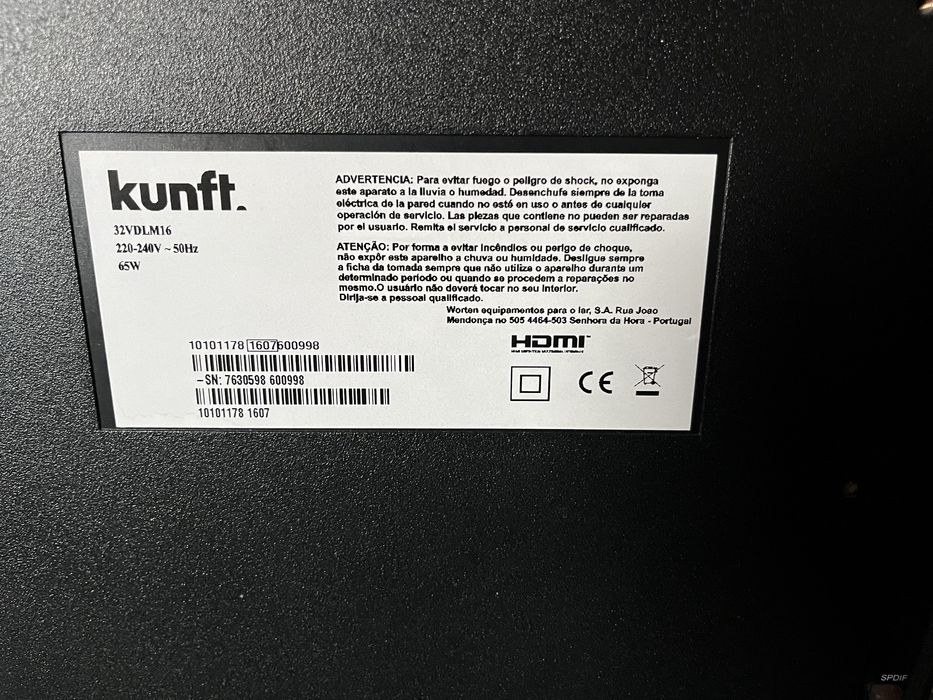 TV Kunft preta, 73 cms comprimento, diagonal 8464564250119681122