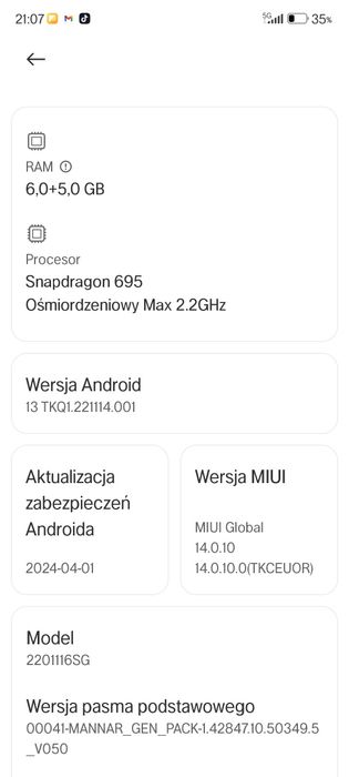 Xiaomi Redmi Note 11 Pro 5G pełny zestaw