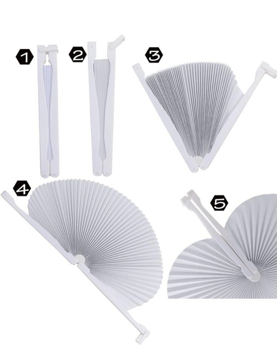 Conjunto de 25 leques de papel