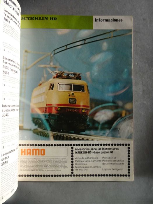 Antigo catálogo da Marklin 1972 com tabela preços Portugal ano 1971