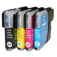 4 Tinteiros Compatíveis Brother LC980/1100 (BK,C,Y,M)-