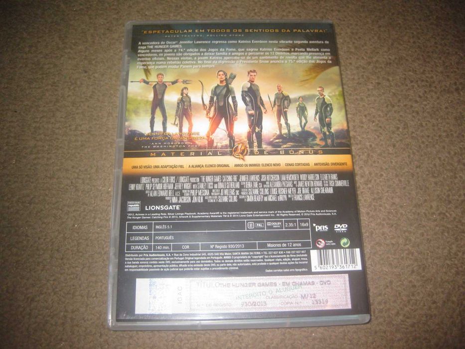 DVD "The Hunger Games: Em Chamas" com Jennifer Lawrence64585624924931121
