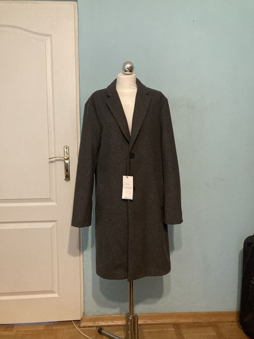 Zara nowy prosty , klasyczny płaszcz z domieszką wełny w roz.M