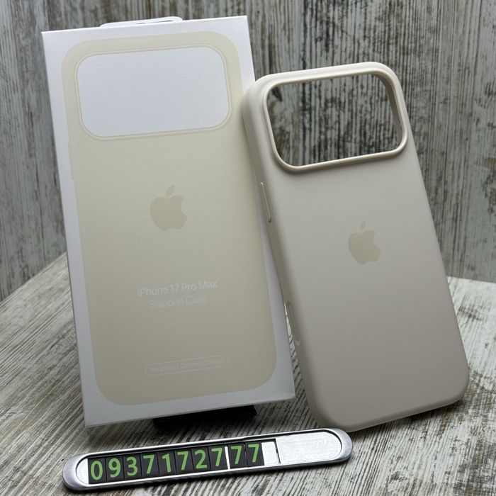 Преміум чохол 1:1 Silicone Case MagSafe  на iPhone 17 Pro Max/ 17 Pro Колір: Vanilla. Чехол
