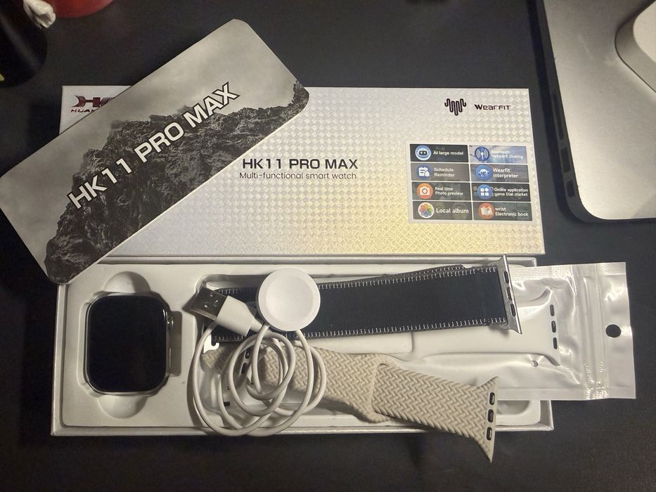 Смарт-годинник AMOLED 2.02, дзвінки, ChatGPT, 3 ремінці