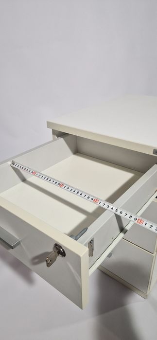 20x Szafka pod biurko kontenerek BALMA biały  na kółkach