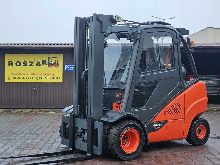 Wózek widłowy Linde H30T-02 Triplex 2018r. LPG Podwójne opony