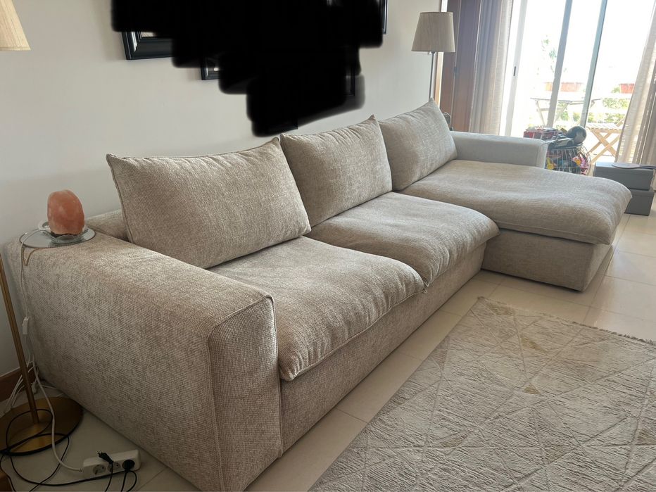 Sofá com Chaise Longue – Loja Gato Preto