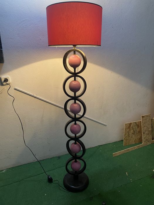 Candeeiro de Pé Rosa / Vintage / y2k