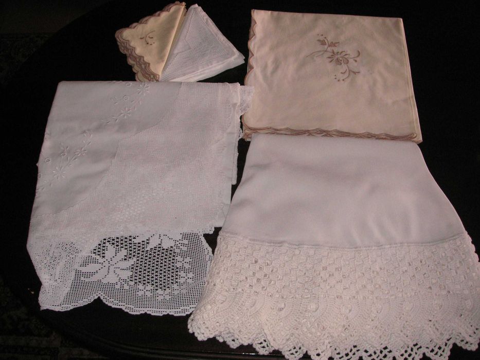 Lace and Hand-Embroidered Towels