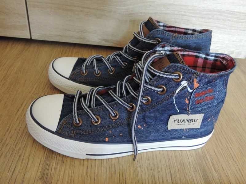 Jeansowe buty trampki rozmiar 38 nowe z metką