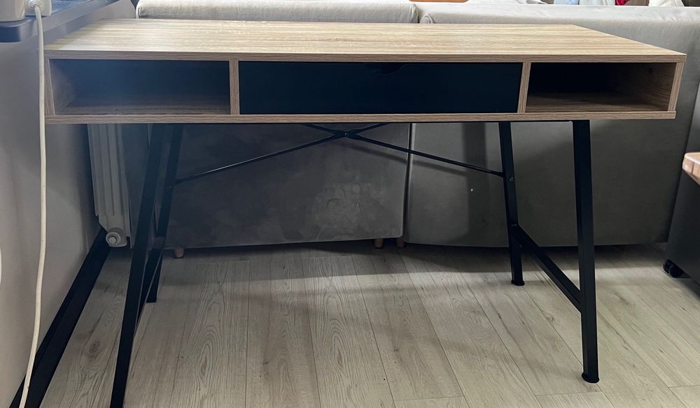 Biurko ABBETVED 48x120 dąb/czarny